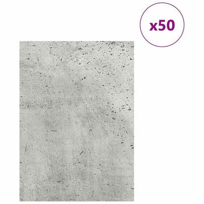 Pannelli decorativi 50 pcs Grigio cemento 15 x 21 x 0.27 cm