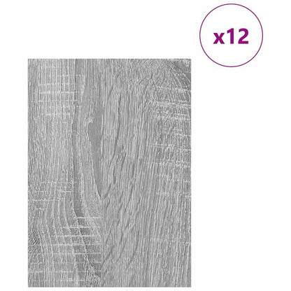 Pannelli decorativi 12 pcs Grigio Sonoma 15 x 21 x 0.27 cm