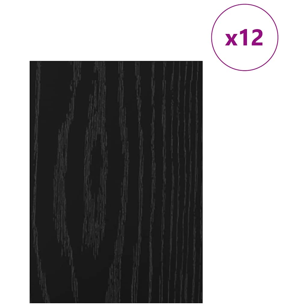 Pannelli decorativi 12 pcs Rovere Nero 21 x 30 x 0,27 cm