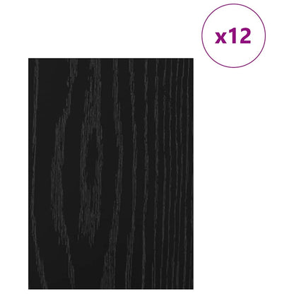 Pannelli decorativi 12 pcs Rovere Nero 21 x 30 x 0,27 cm