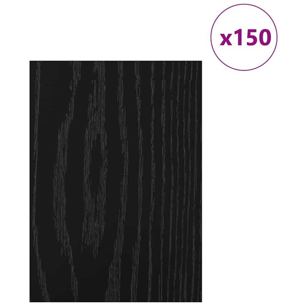 Pannelli decorativi 150 pcs Rovere Nero 21 x 30 x 0,27 cm