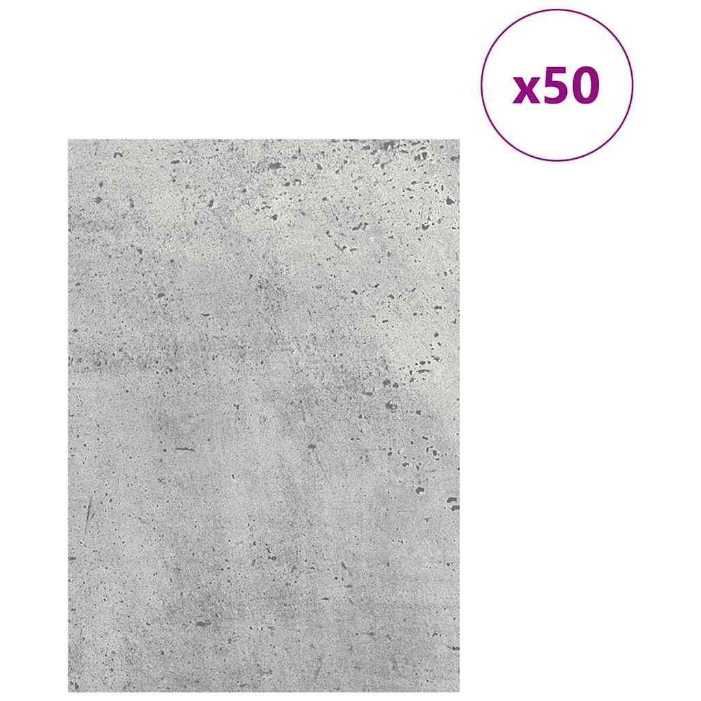 Pannelli decorativi 50 pcs Grigio cemento 21 x 30 x 0,27 cm