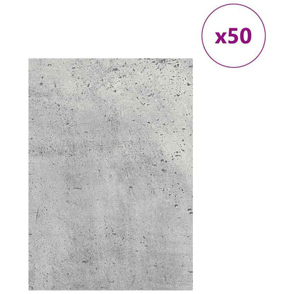 Pannelli decorativi 50 pcs Grigio cemento 21 x 30 x 0,27 cm