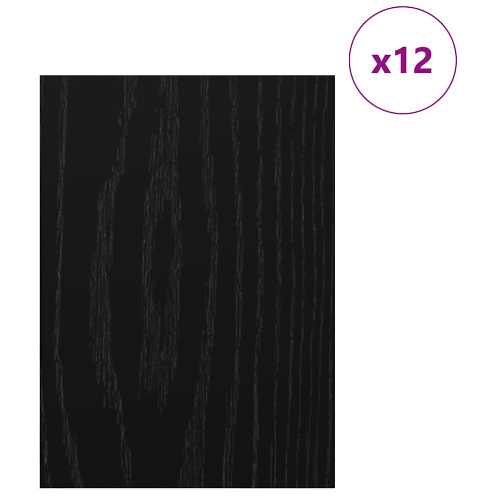 Pannelli decorativi 12 pcs Rovere Nero 30 x 42 x 0.27 cm