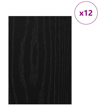 Pannelli decorativi 12 pcs Rovere Nero 30 x 42 x 0.27 cm