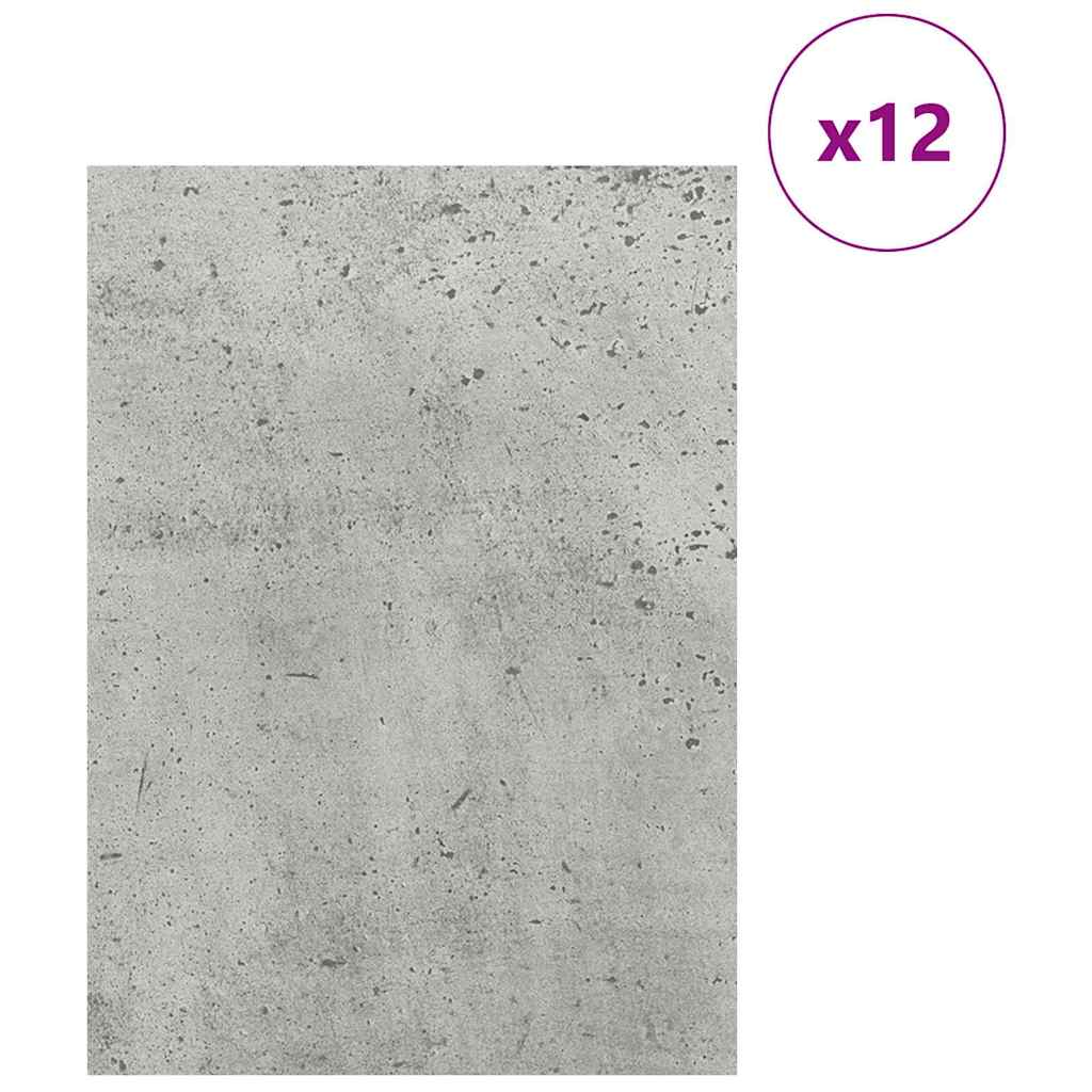 Pannelli decorativi 12 pcs Grigio cemento 30 x 42 x 0.27 cm