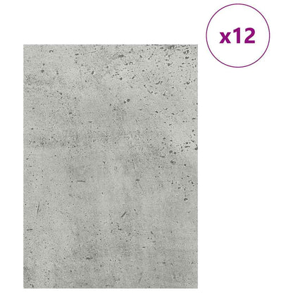 Pannelli decorativi 12 pcs Grigio cemento 30 x 42 x 0.27 cm