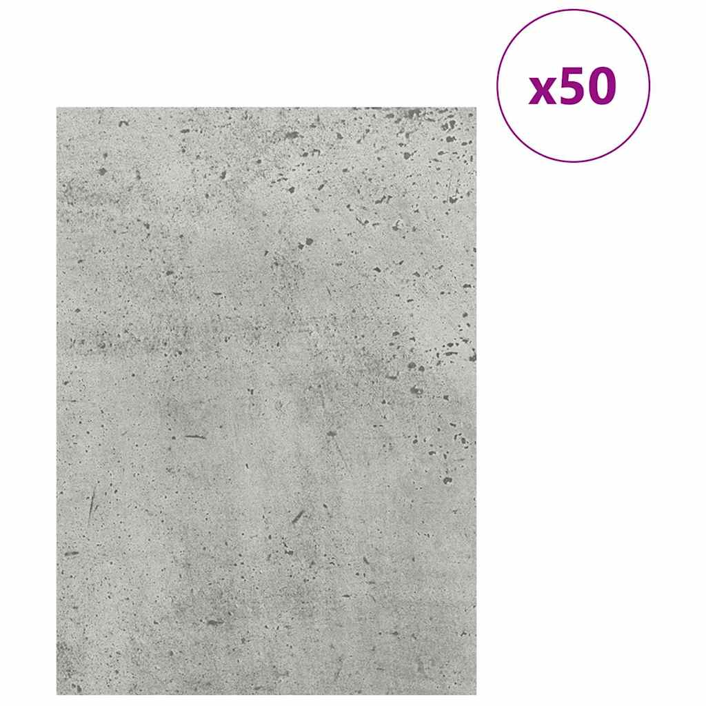 Pannelli decorativi 50 pcs Grigio cemento 30 x 42 x 0.27 cm