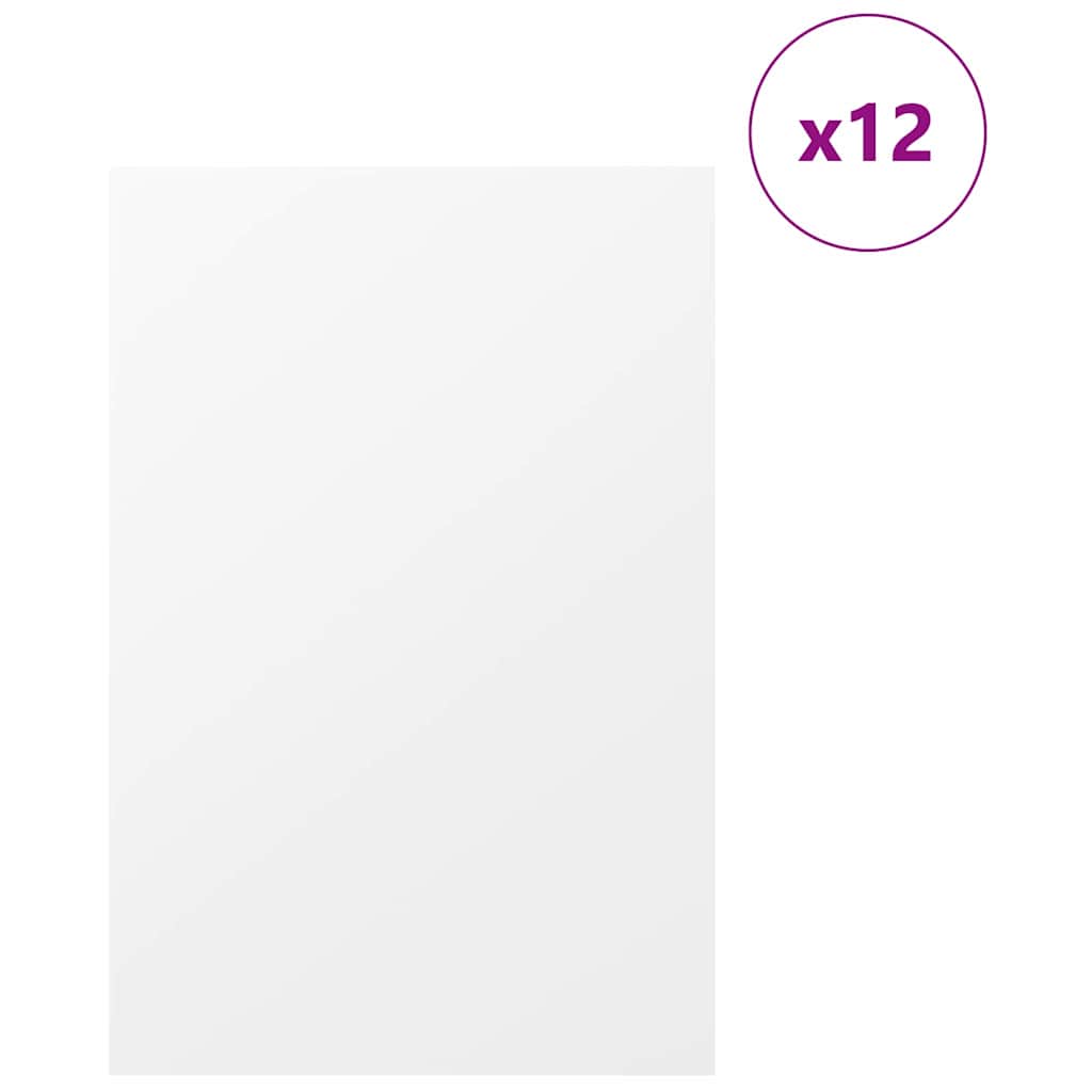 Pannelli decorativi 12 pcs Bianco 40 x 60 x 0.27 cm