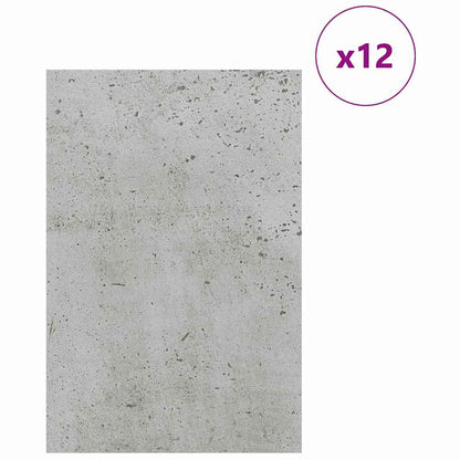 Pannelli decorativi 12 pcs Grigio cemento 40 x 60 x 0.27 cm