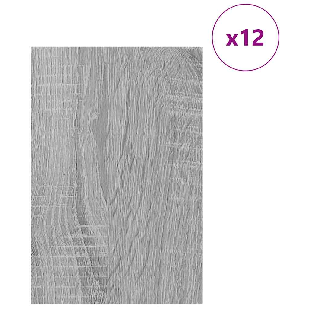 Pannelli decorativi 12 pcs Grigio Sonoma 40 x 60 x 0.27 cm