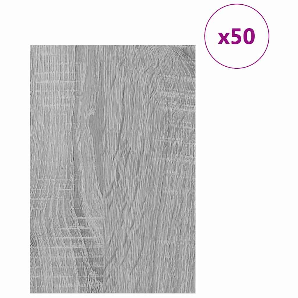 Pannelli decorativi 50 pcs Grigio Sonoma 40 x 60 x 0.27 cm