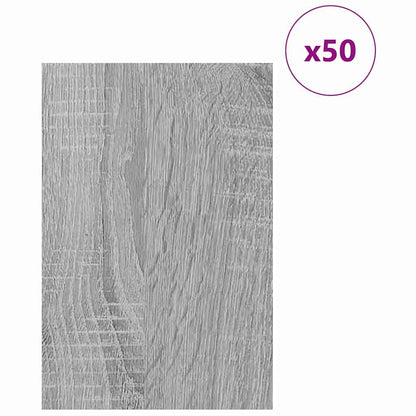Pannelli decorativi 50 pcs Grigio Sonoma 40 x 60 x 0.27 cm