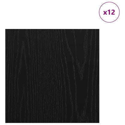 Pannelli decorativi 12 pcs Rovere Nero 30 x 30 x 0.27 cm