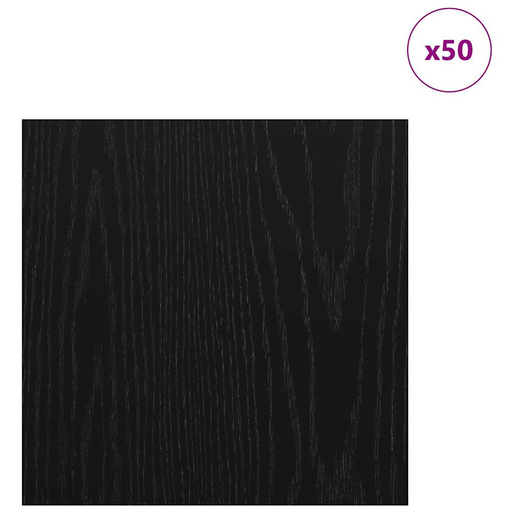 Pannelli decorativi 50 pcs Rovere Nero 30 x 30 x 0.27 cm