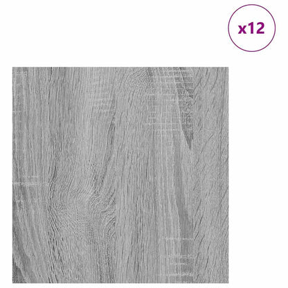 Pannelli decorativi 12 pcs Grigio Sonoma 30 x 30 x 0.27 cm