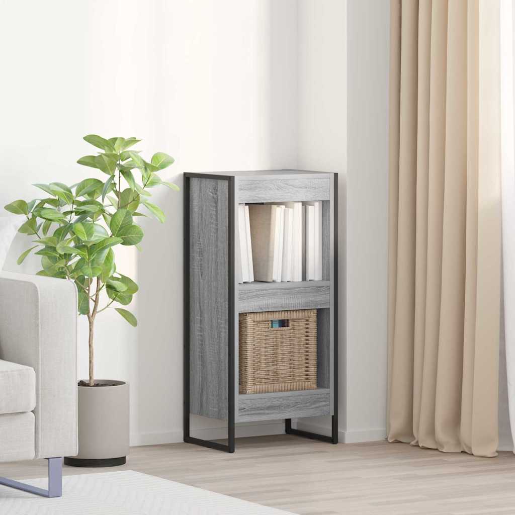 Armadio per Libri Grigio Sonoma 80 x 30 x 155 cm