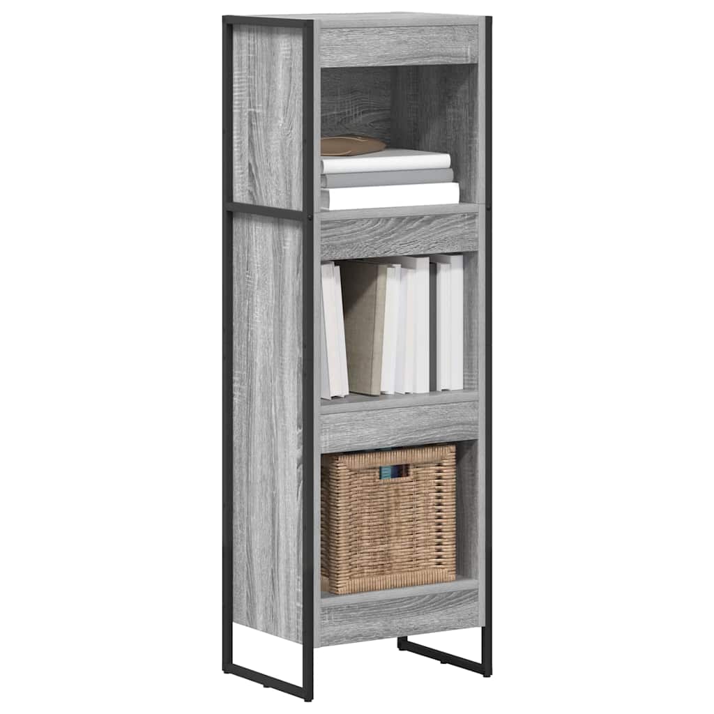 Armadio per Libri Grigio Sonoma 80 x 30 x 155 cm