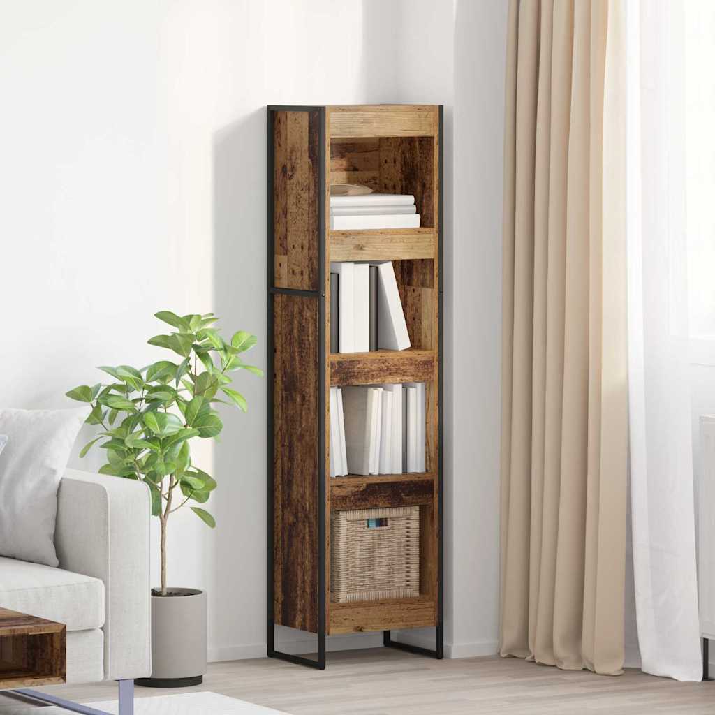 Armadio per Libri Legno vecchio 80 x 30 x 155 cm
