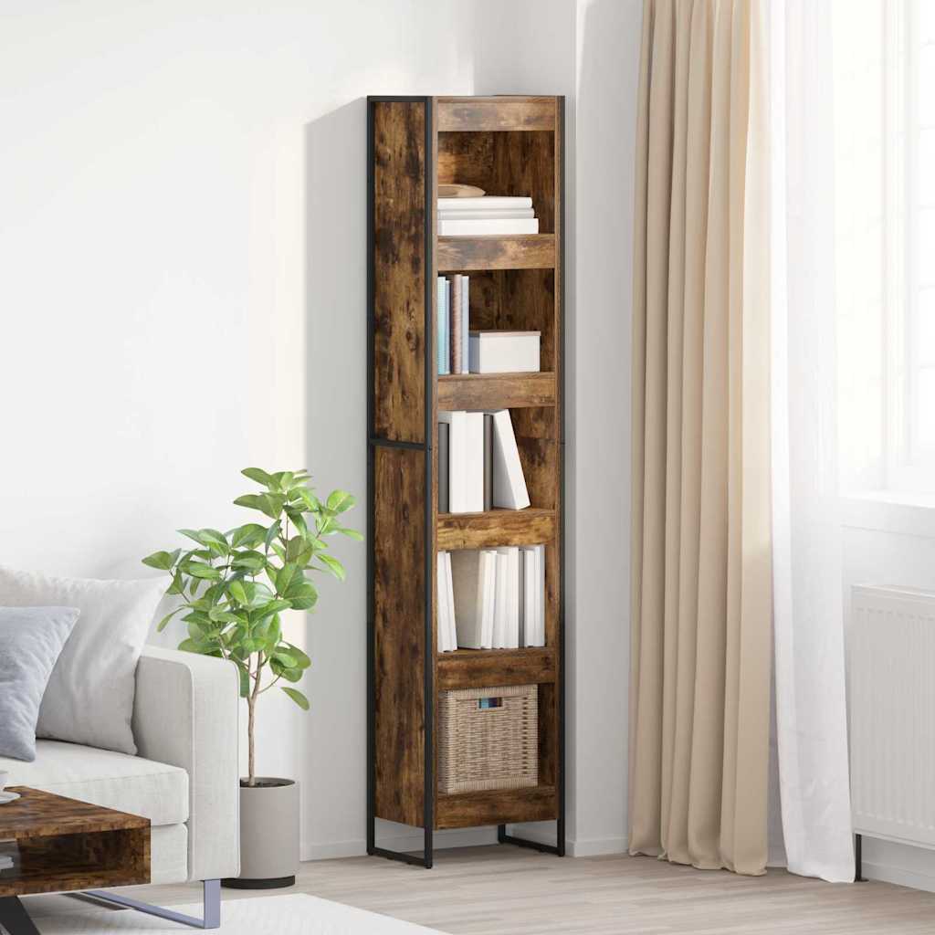 Armadio per Libri Quercia Fumosa 80 x 30 x 155 cm