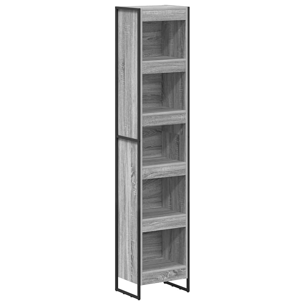 Armadio per Libri Grigio Sonoma 80 x 30 x 155 cm
