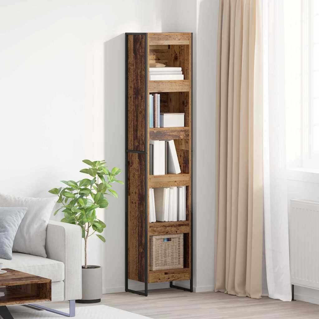 Armadio per Libri Legno vecchio 80 x 30 x 155 cm