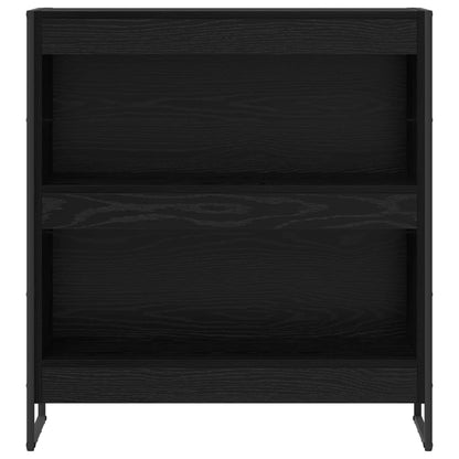 Armadio per Libri Rovere Nero 80 x 30 x 155 cm