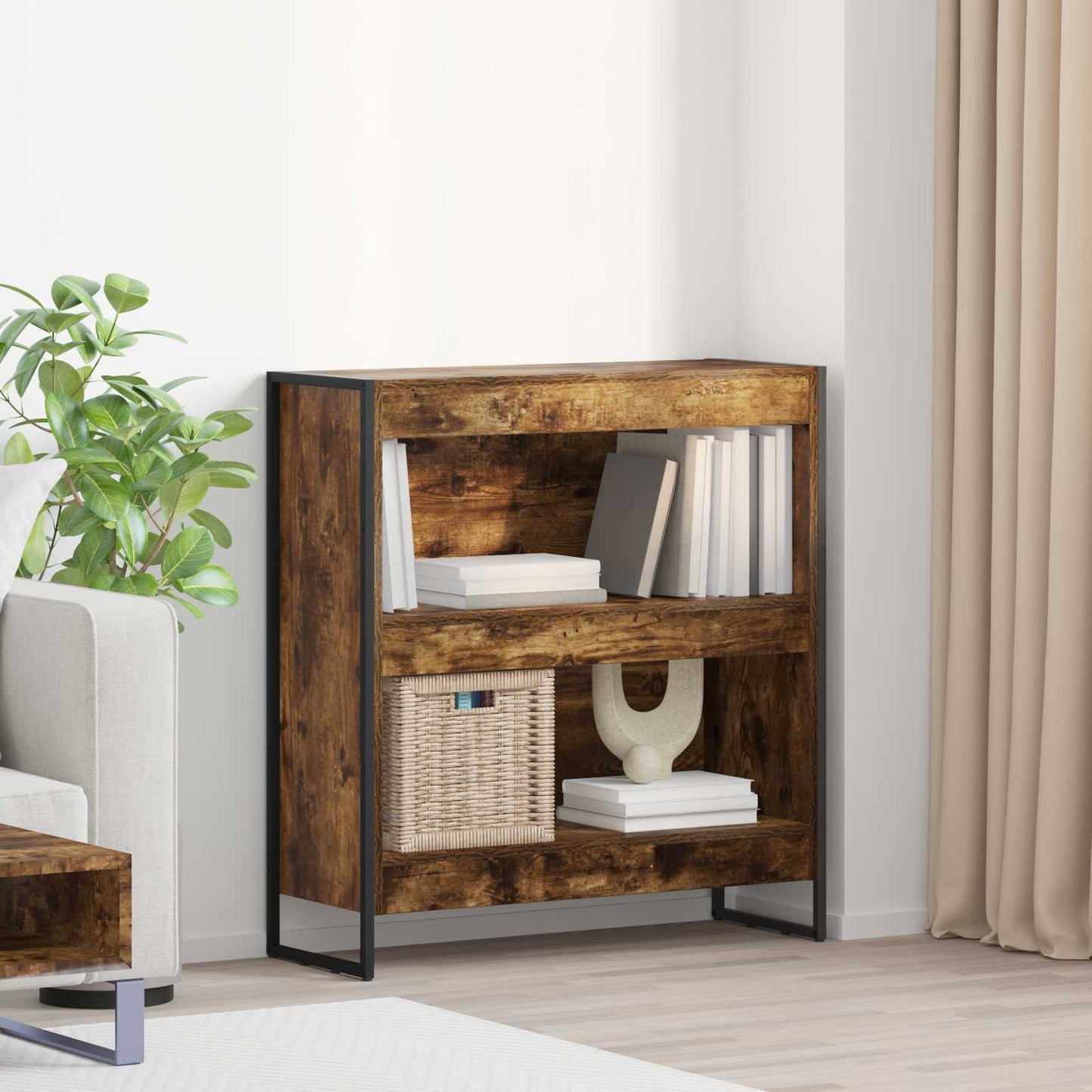 Armadio per Libri Quercia Fumosa 80 x 30 x 155 cm