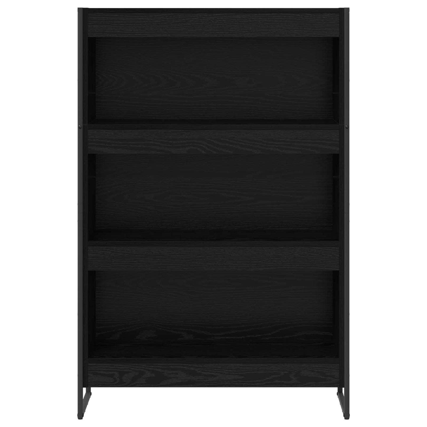 Armadio per Libri Rovere Nero 80 x 30 x 155 cm