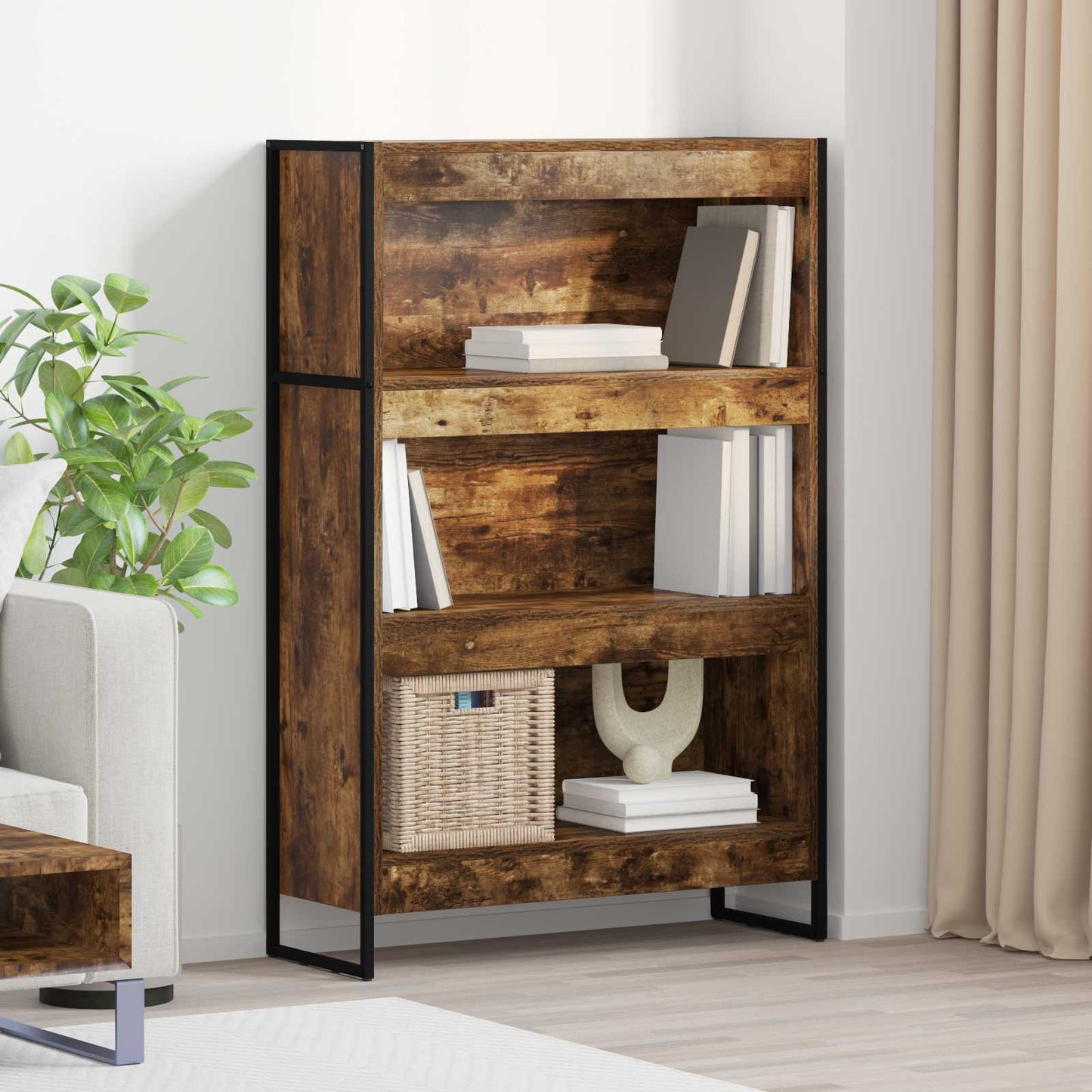 Armadio per Libri Quercia Fumosa 80 x 30 x 155 cm