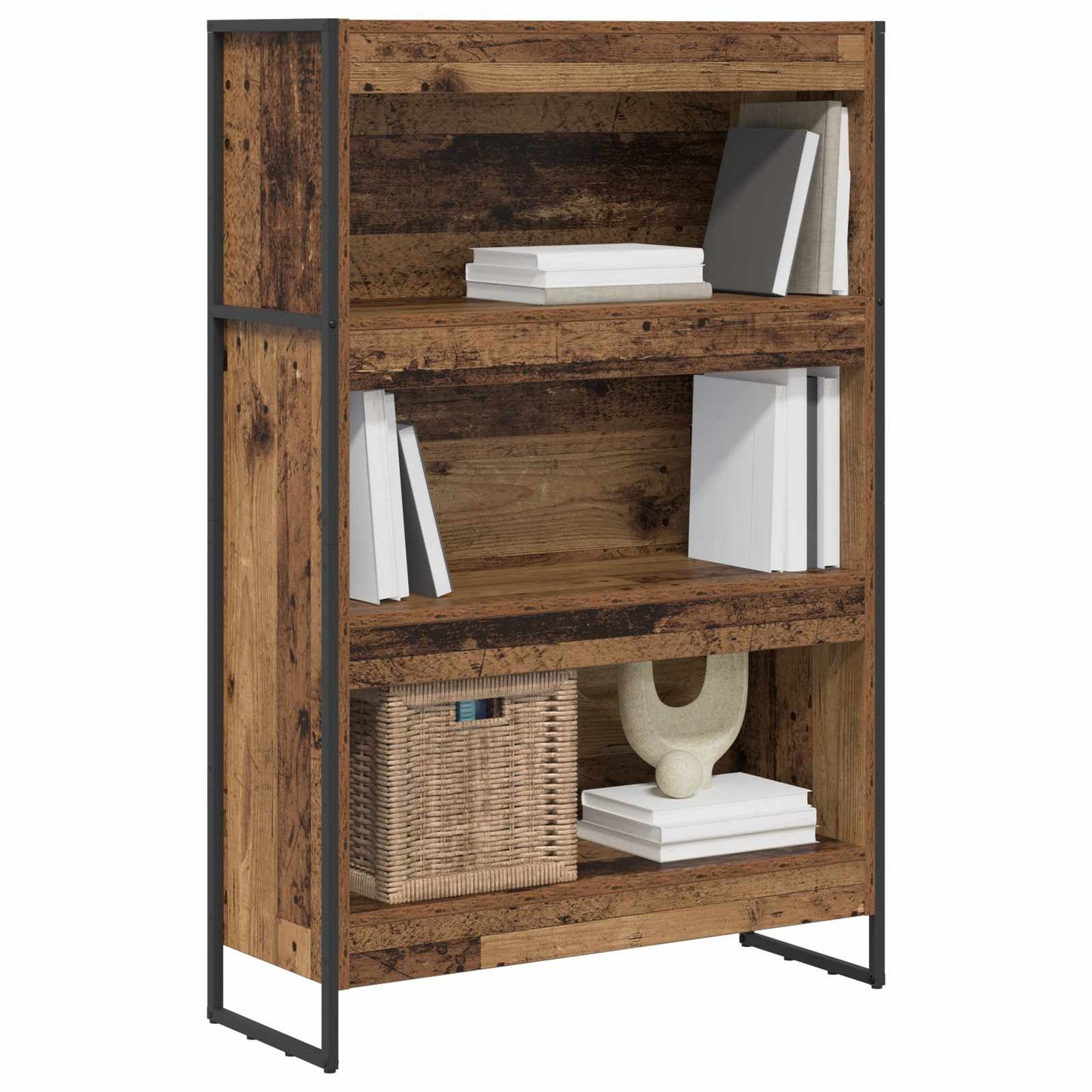 Armadio per Libri Legno vecchio 80 x 30 x 155 cm