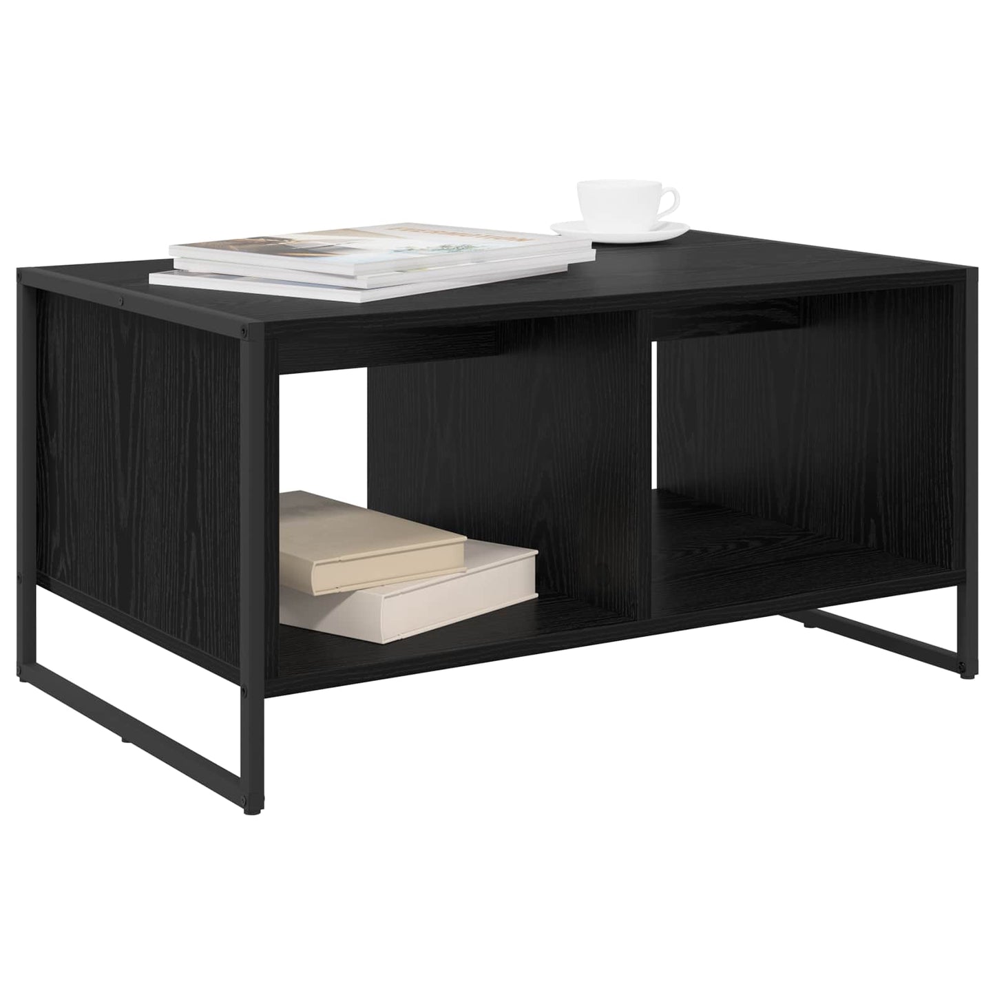 Tavolino da salotto Rovere Nero 80 x 50 x 40 cm