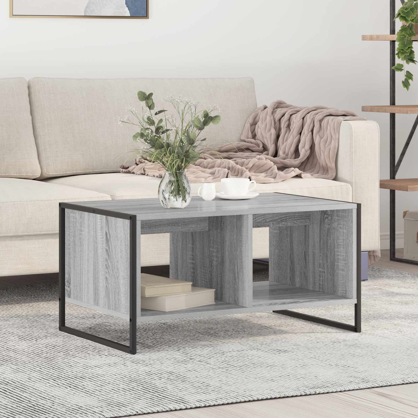 Tavolino da salotto Grigio Sonoma 80 x 50 x 40 cm