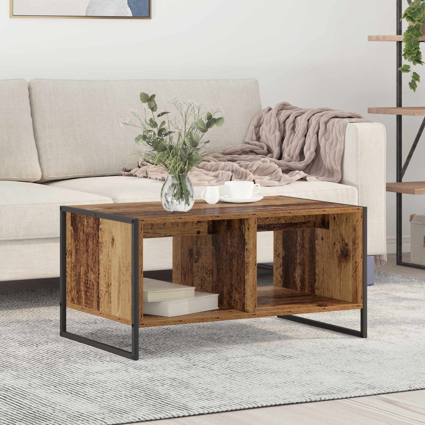 Tavolino da salotto Legno vecchio 80 x 50 x 40 cm