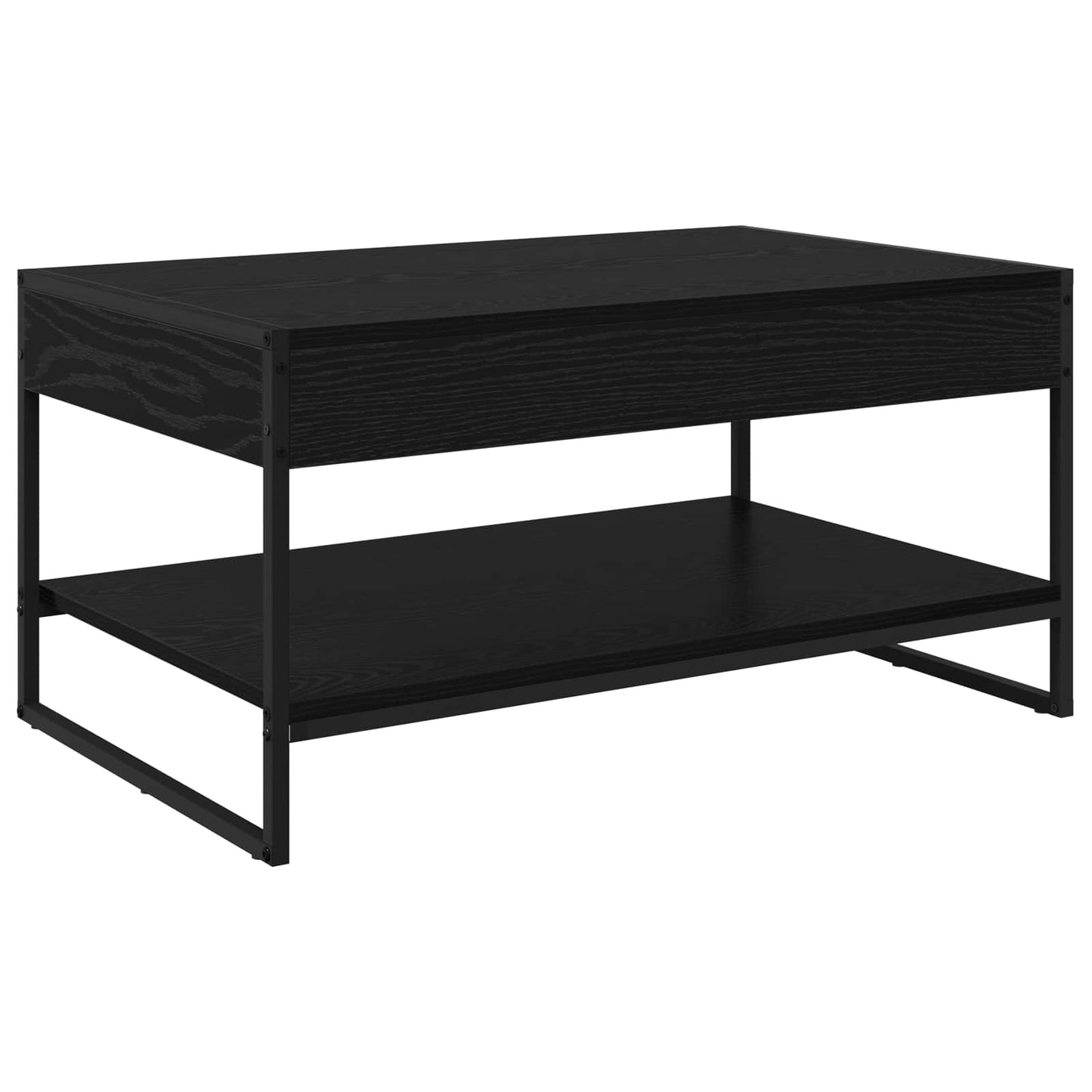 Tavolino da salotto Rovere Nero 80 x 50 x 40 cm