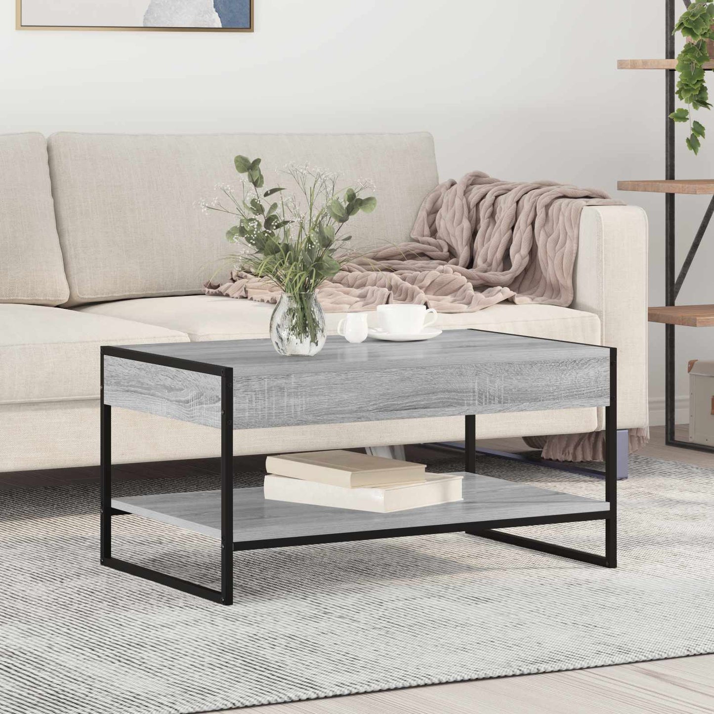 Tavolino da salotto Grigio Sonoma 80 x 50 x 40 cm