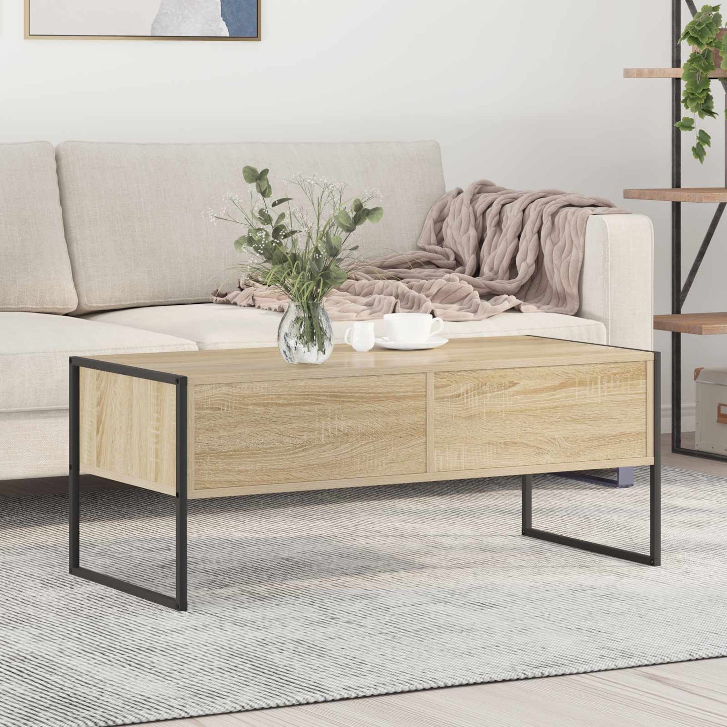 Tavolino da salotto Sonoma 100 x 46 x 40 cm Legno multistrato