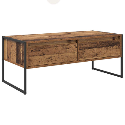 Tavolino da salotto con cassetto Legno vecchio 100 x 46 x 40 cm