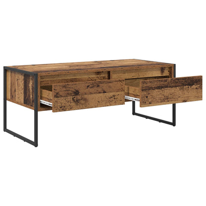 Tavolino da salotto con cassetto Legno vecchio 100 x 46 x 40 cm