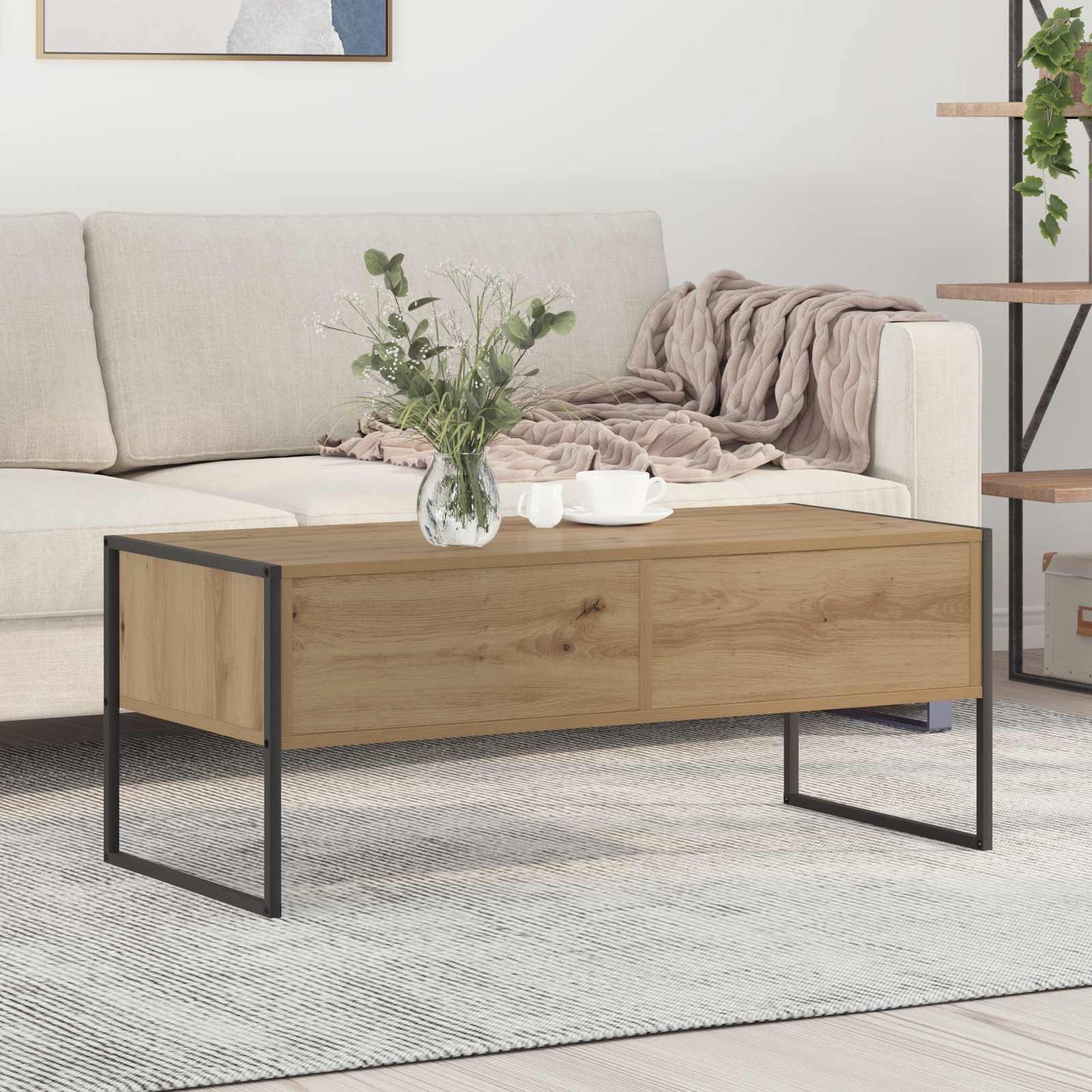 Tavolino da salotto Rovere Artigianale 100 x 46 x 40 cm