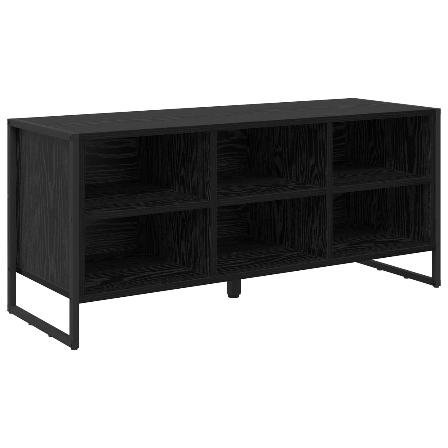 Mobile per scarpe Rovere Nero 60 x 35 x 44 cm Legno multistrato