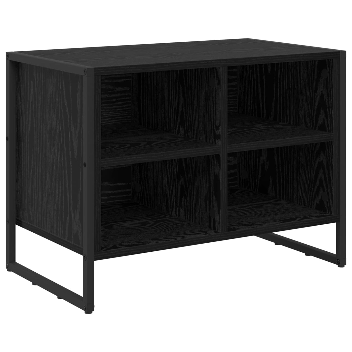 Mobile per scarpe Rovere Nero 60 x 35 x 44 cm Legno multistrato