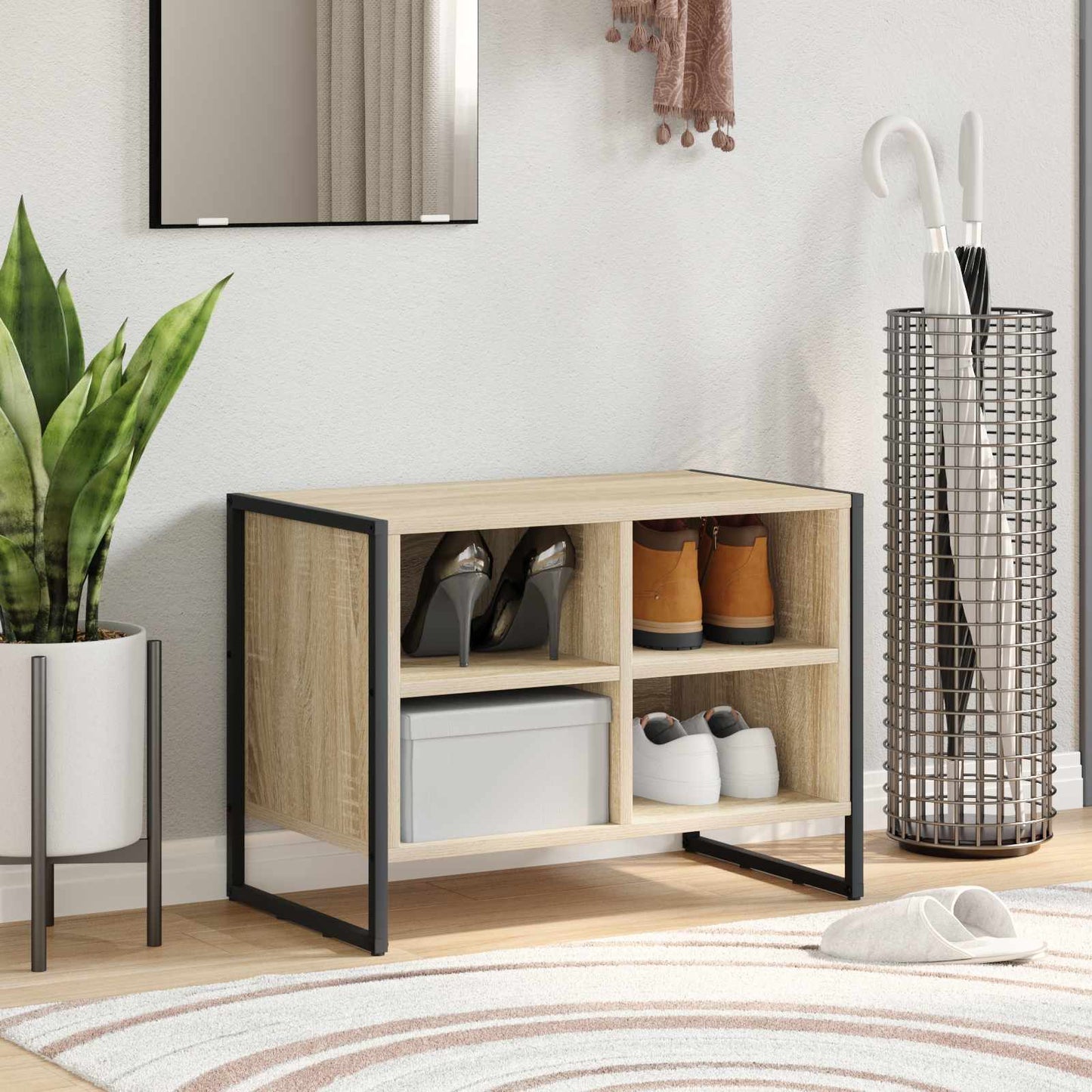 Mobile per scarpe Sonoma 60 x 35 x 44 cm Legno multistrato