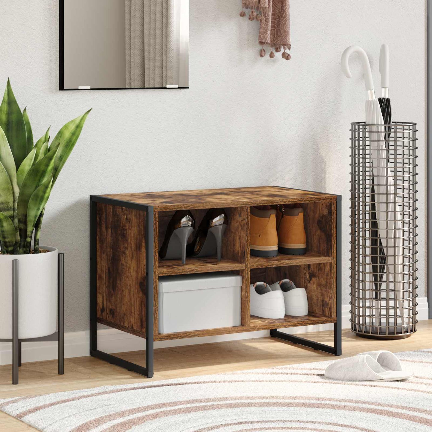 Mobile per scarpe Quercia Fumosa 60 x 35 x 44 cm