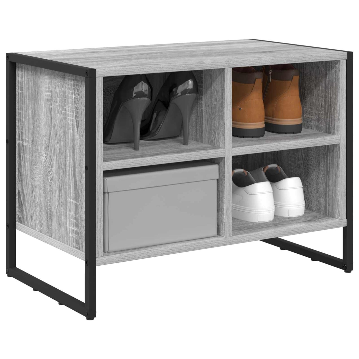 Mobile per scarpe Grigio Sonoma 60 x 35 x 44 cm