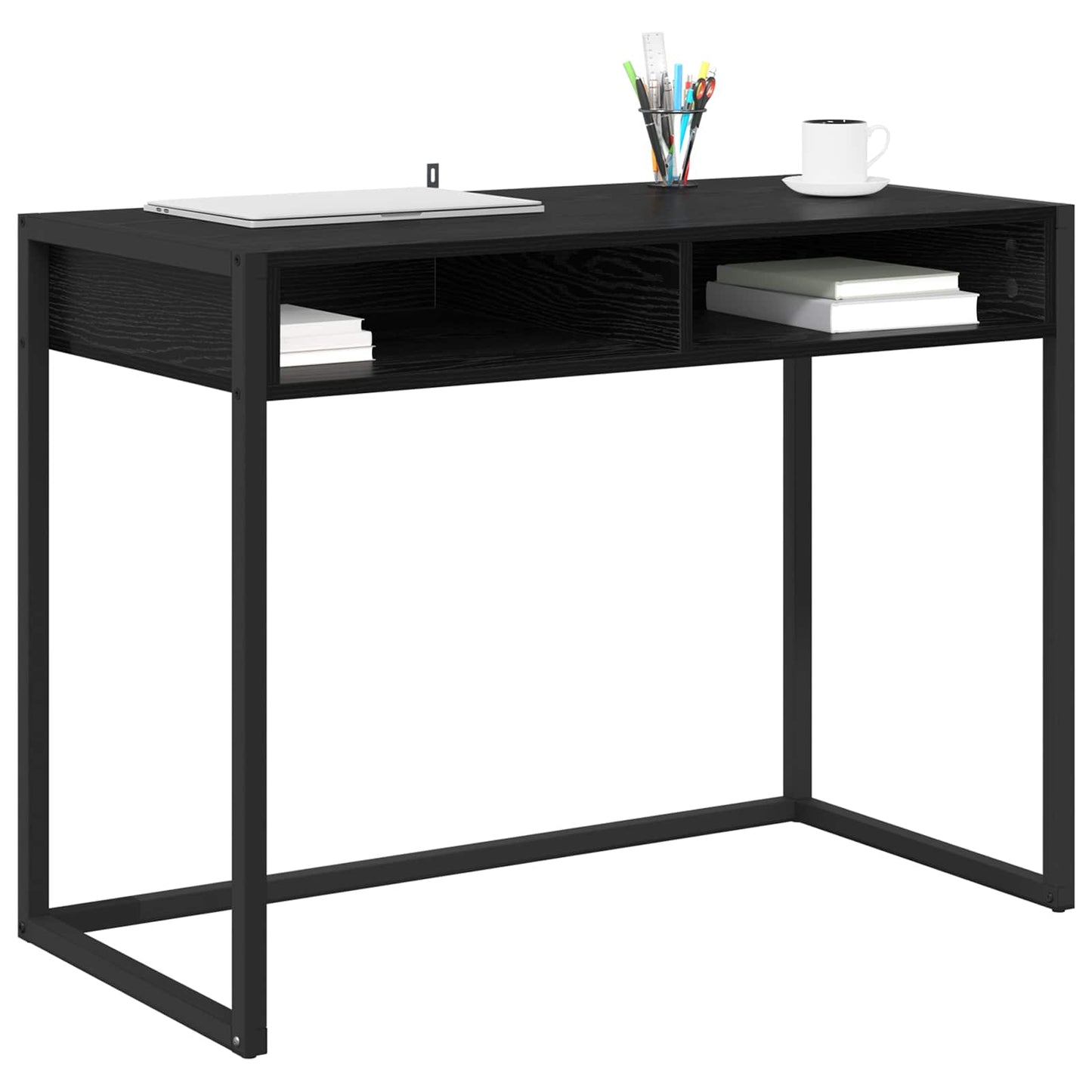Scrivania Rovere Nero 100 x 50 x 75 cm Legno multistrato