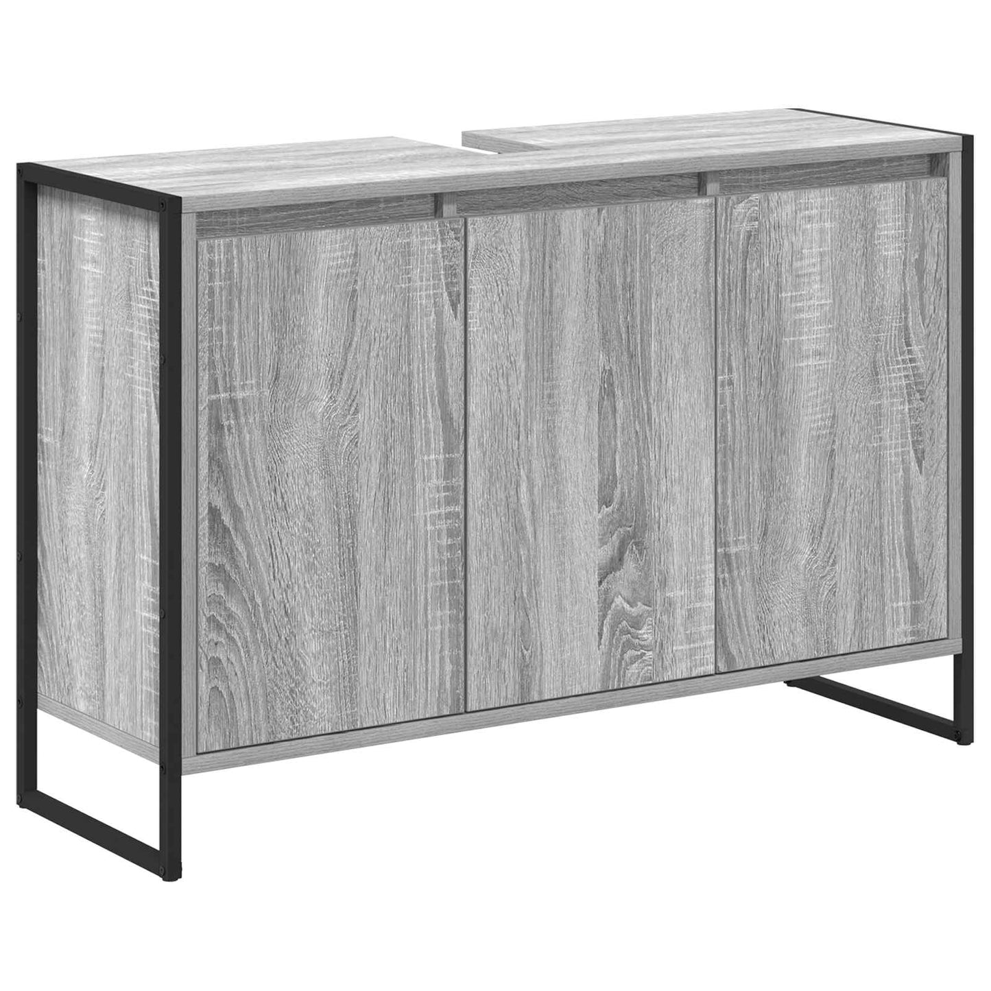 Mobile da Bagno Grigio Sonoma 90 x 30 x 60 cm Legno multistrato