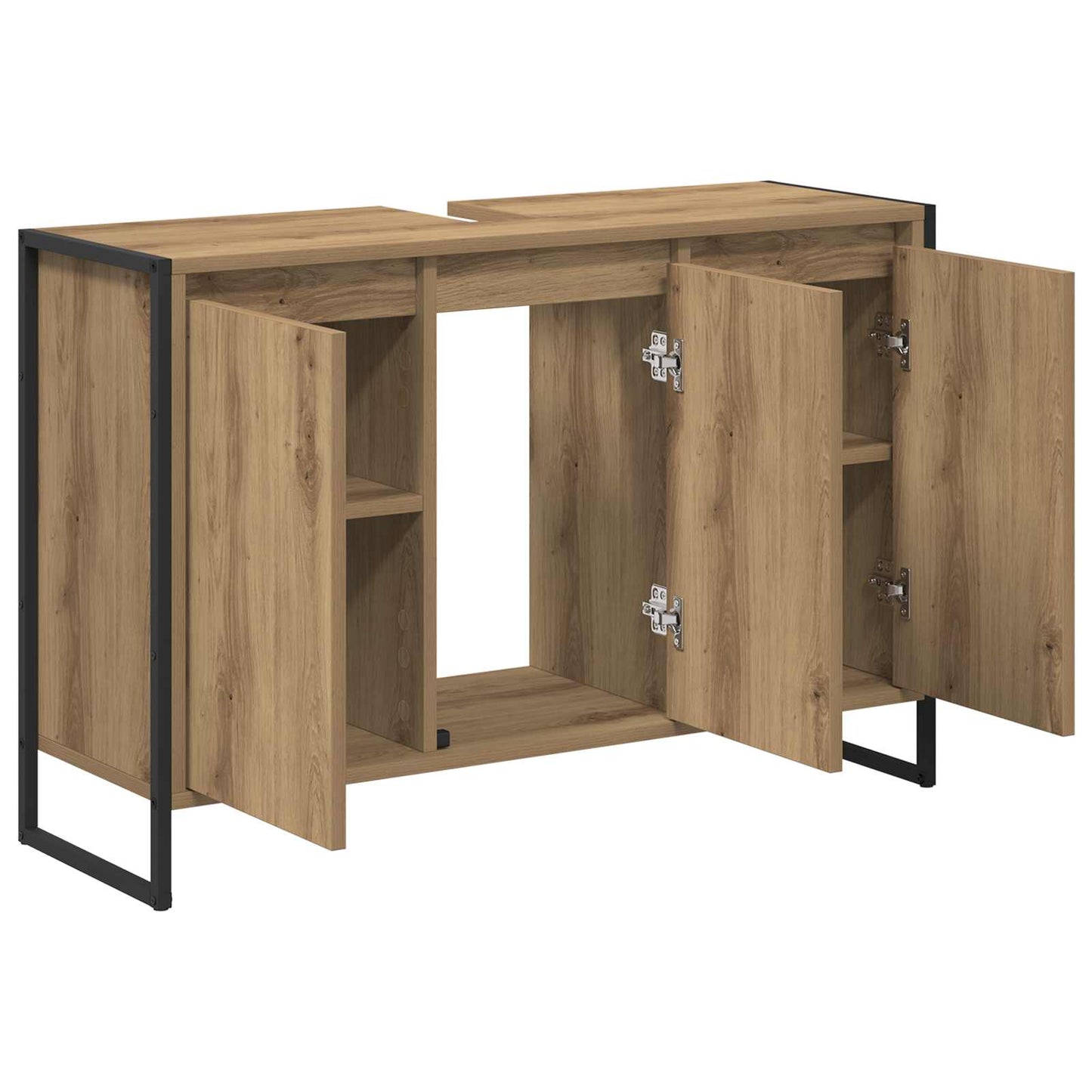 Mobile da Bagno con porta Rovere Artigianale 90 x 30 x 60 cm