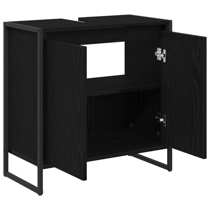 Mobile da Bagno Rovere Nero 60 x 30 x 60 cm Legno multistrato
