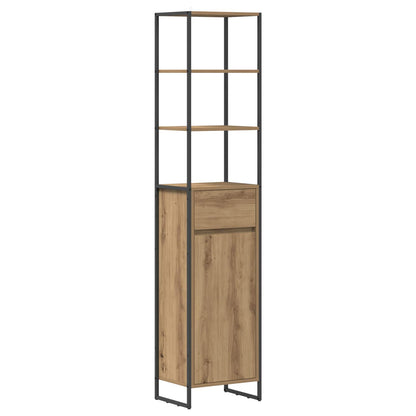 Mobile da Bagno con porta Rovere Artigianale 40 x 30 x 180 cm